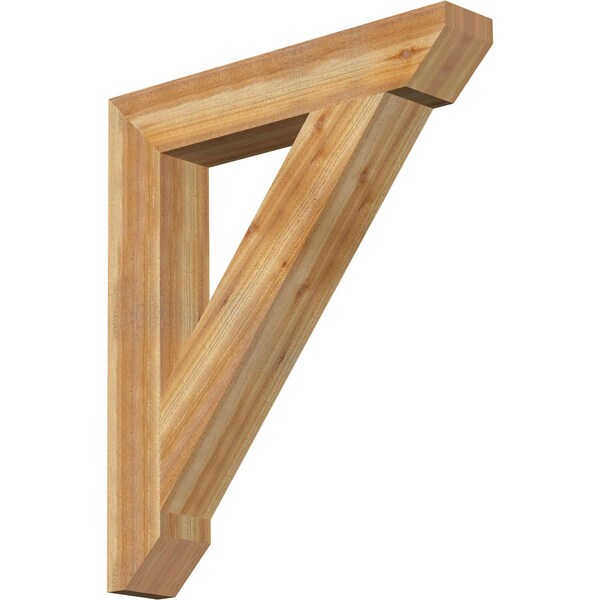 Ekena Millwork Traditional Slat Rough Sawn Bracket, Western Red Cedar, 6"W x 36"D x 42"H BKT06X36X42TRA06RWR - main